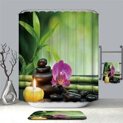 waterproof linen shower curtain